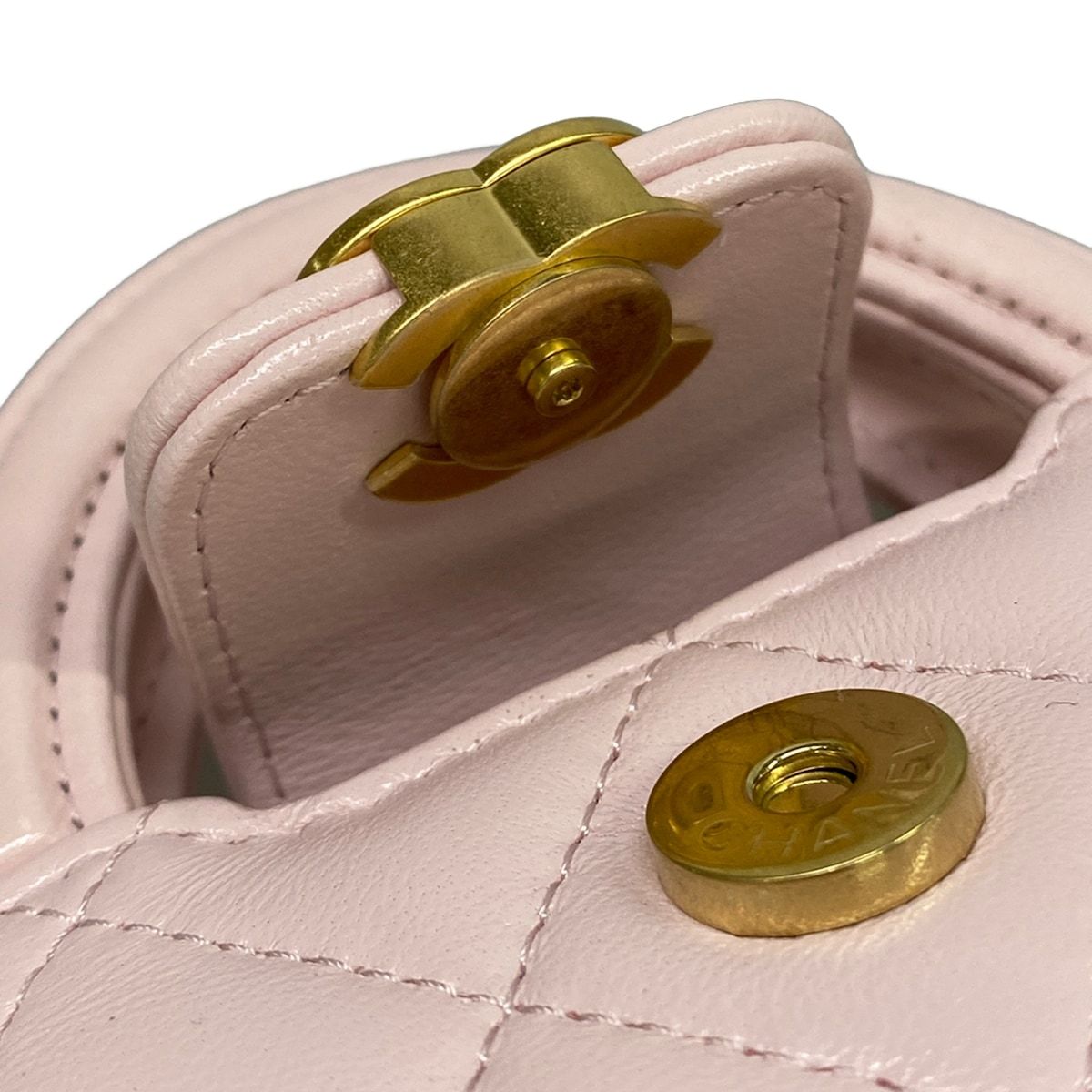Chanel Key Holder Mini Bag Charm Quilted Pink Matt Togo Lambskin — view 8