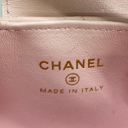 Chanel Key Holder Mini Bag Charm Quilted Pink Matt Togo Lambskin — view 3