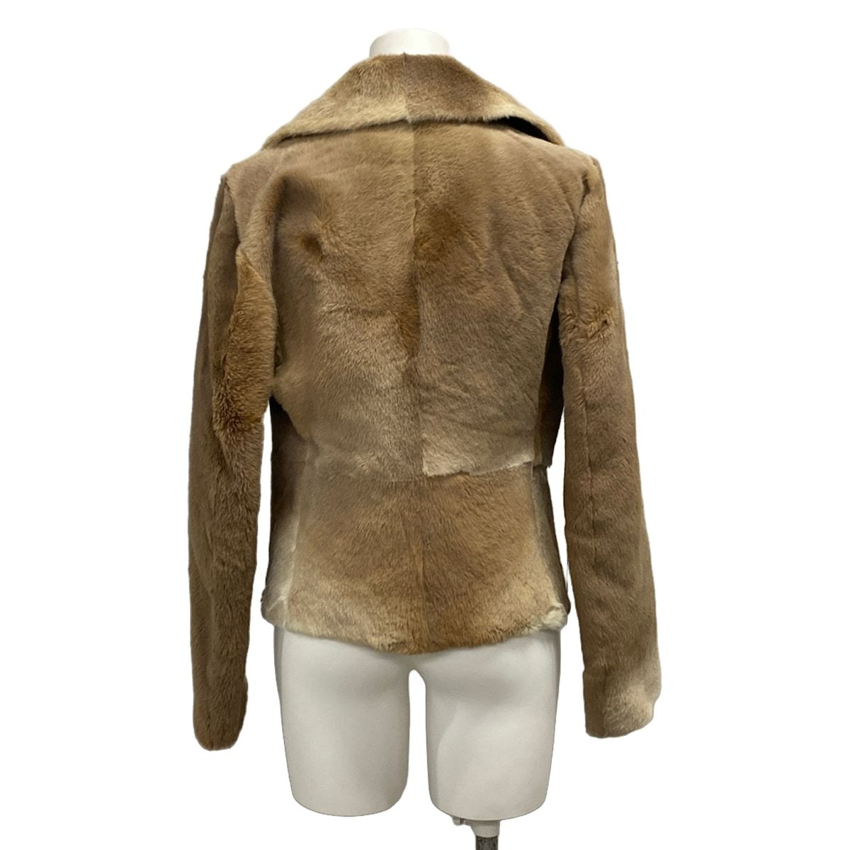 Max Mara Coat I 42 Beige Short Length Alpaca Leather — view 2