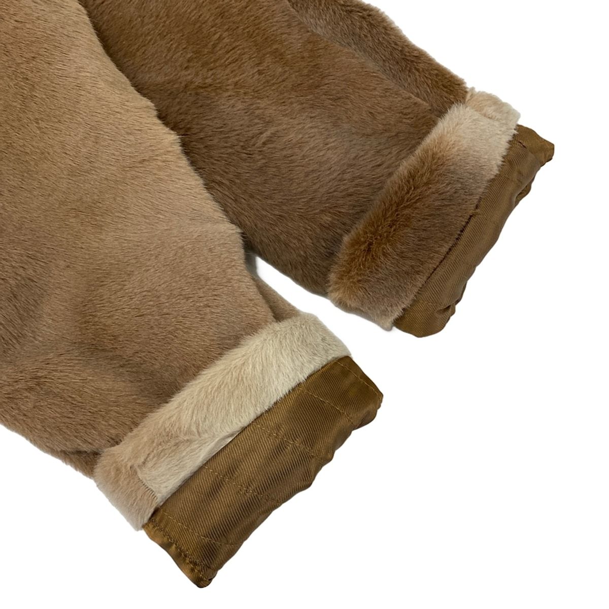 Max Mara Coat I 42 Beige Short Length Alpaca Leather — view 8