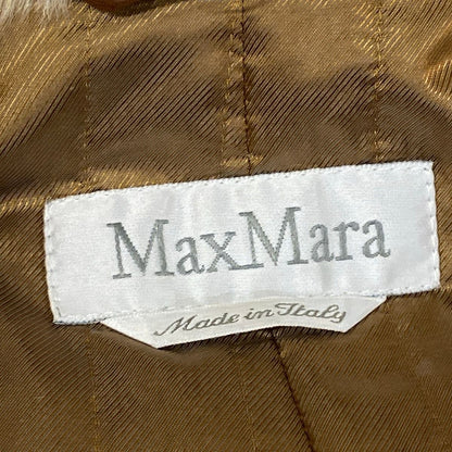 Max Mara Coat I 42 Beige Short Length Alpaca Leather — view 3