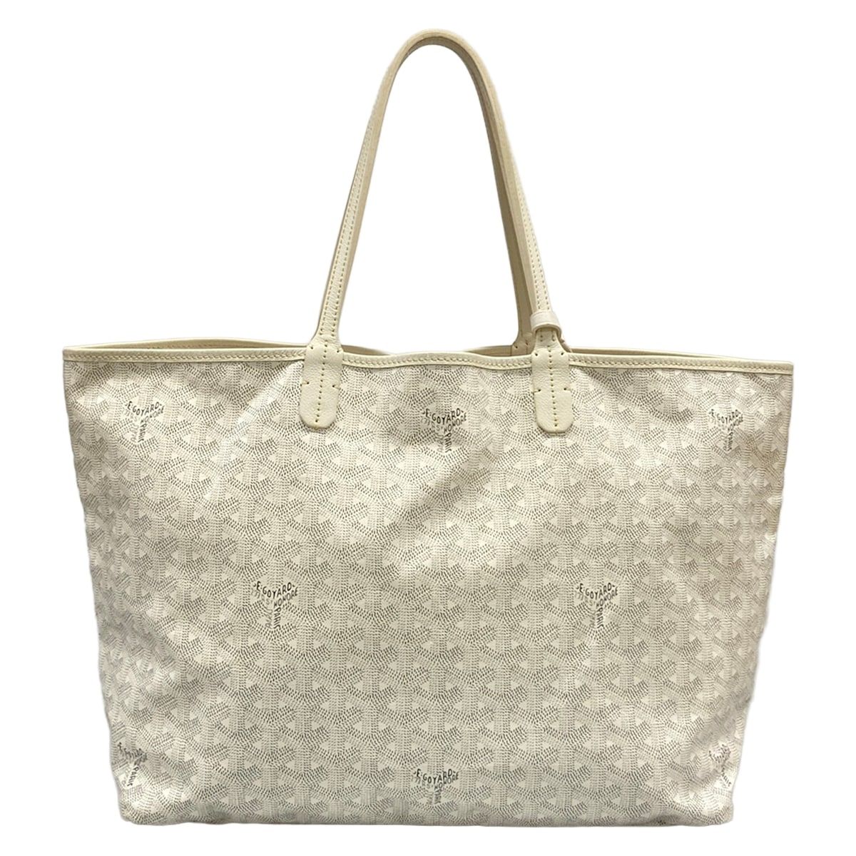 Goyard Tote Saint Louis PM White Leather — view 3