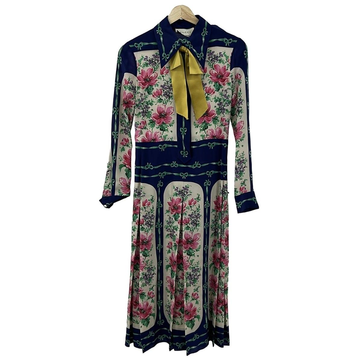 Gucci Dress 38 S Ivory Pink Multi