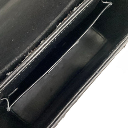 Dior Shoulder Bag 30 Montaigne Box Gray Dark Brown Black Leather — view 7