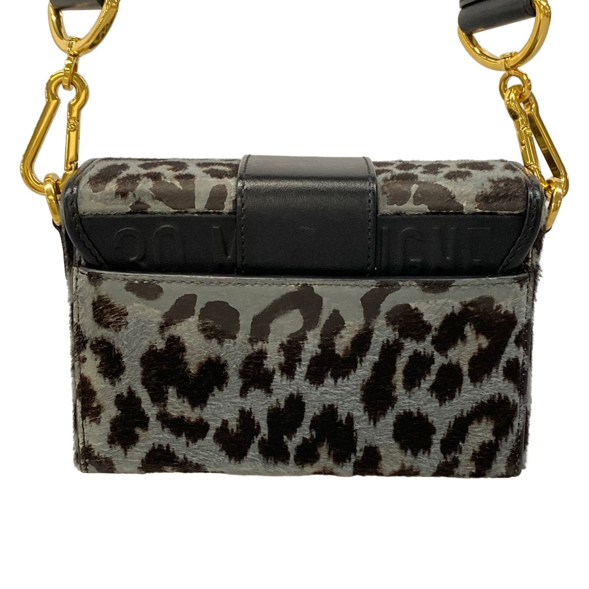 Dior Shoulder Bag 30 Montaigne Box Gray Dark Brown Black Leather — view 3