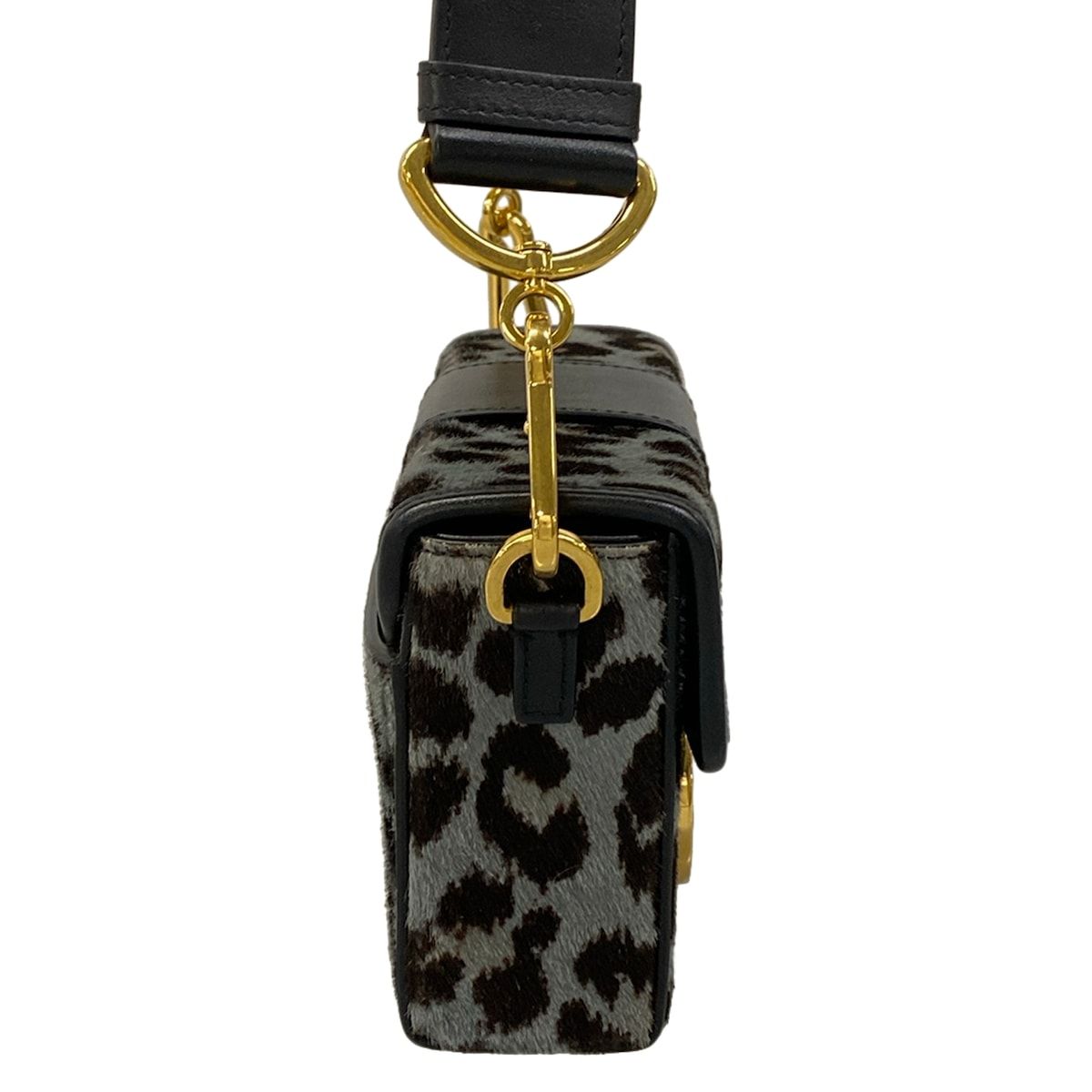 Dior Shoulder Bag 30 Montaigne Box Gray Dark Brown Black Leather — view 2