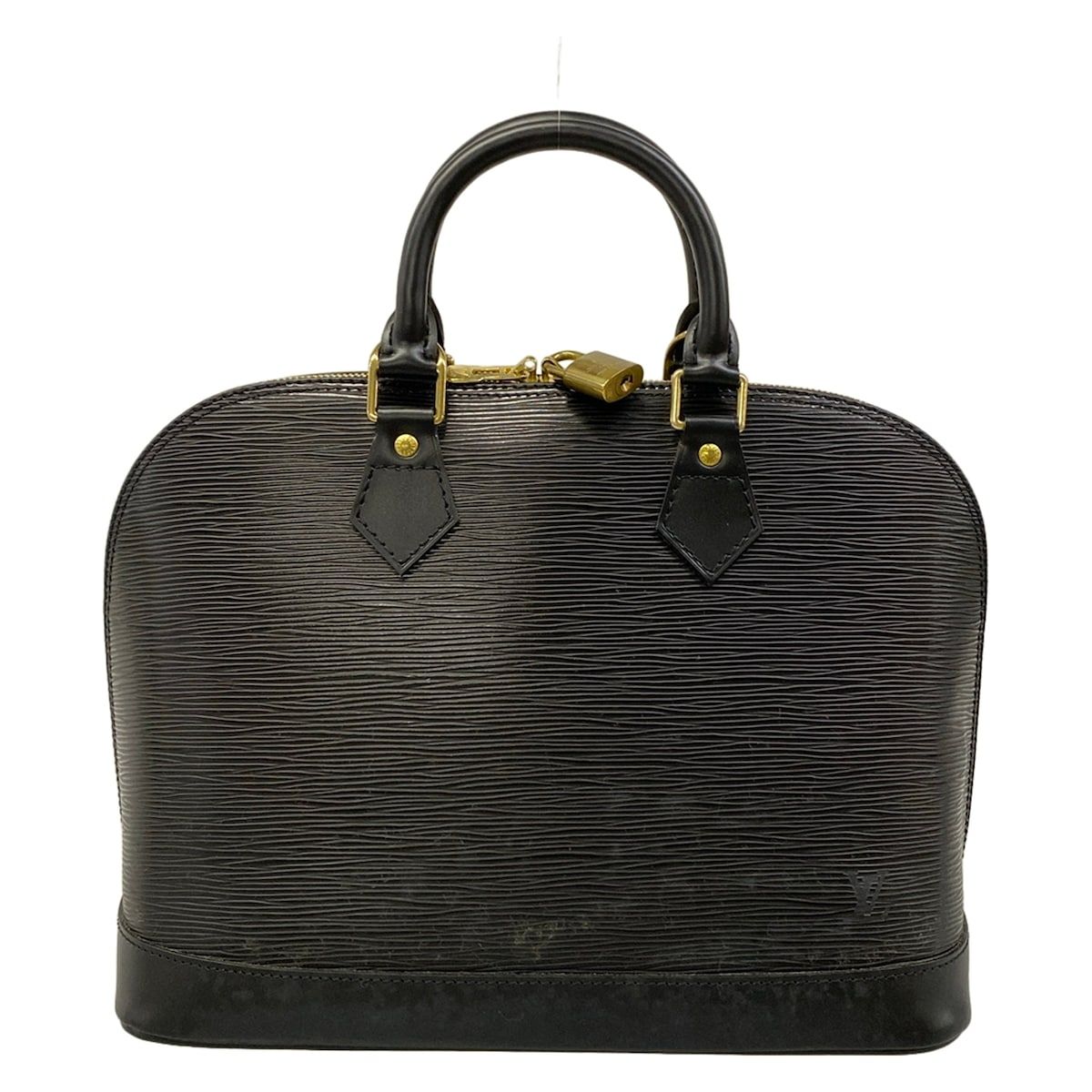 Louis Vuitton Handbag Epi Alma Noir Gold Leather