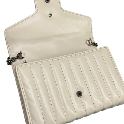 Gucci Wallet GG Marmont Ivory Chain Shoulder Strap Detachable Leather — view 3