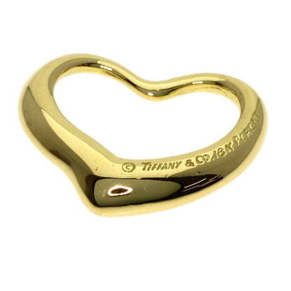 Tiffany & Co Open Heart Pendant Top 18k Yellow Gold — view 4