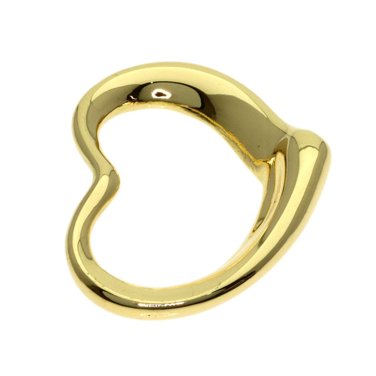 Tiffany & Co Open Heart Pendant Top 18k Yellow Gold — view 3