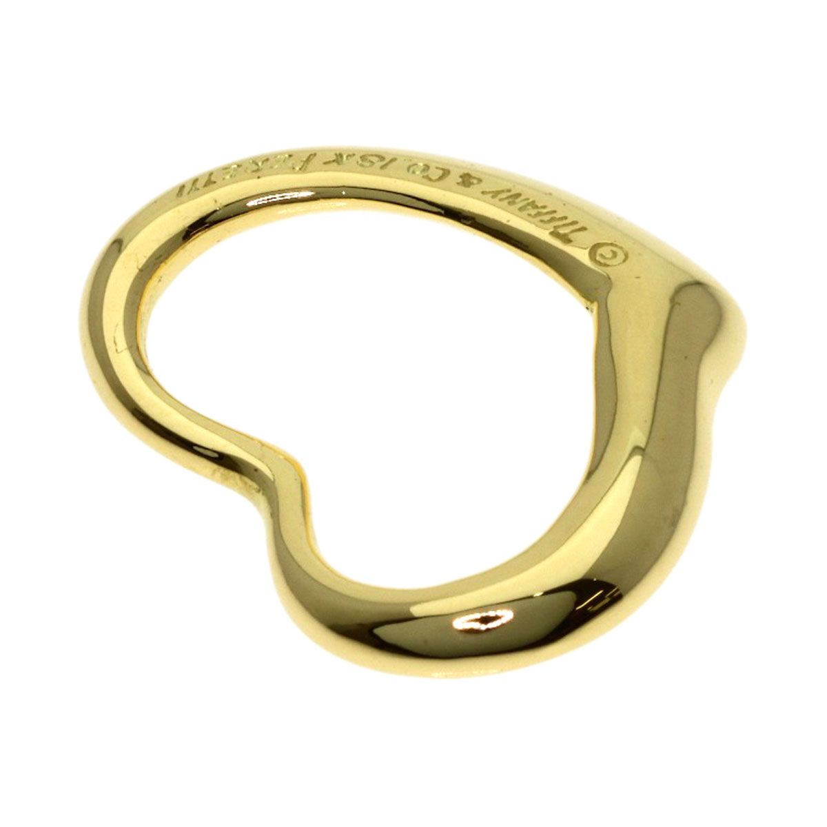 Tiffany & Co Open Heart Pendant Top 18k Yellow Gold — view 2