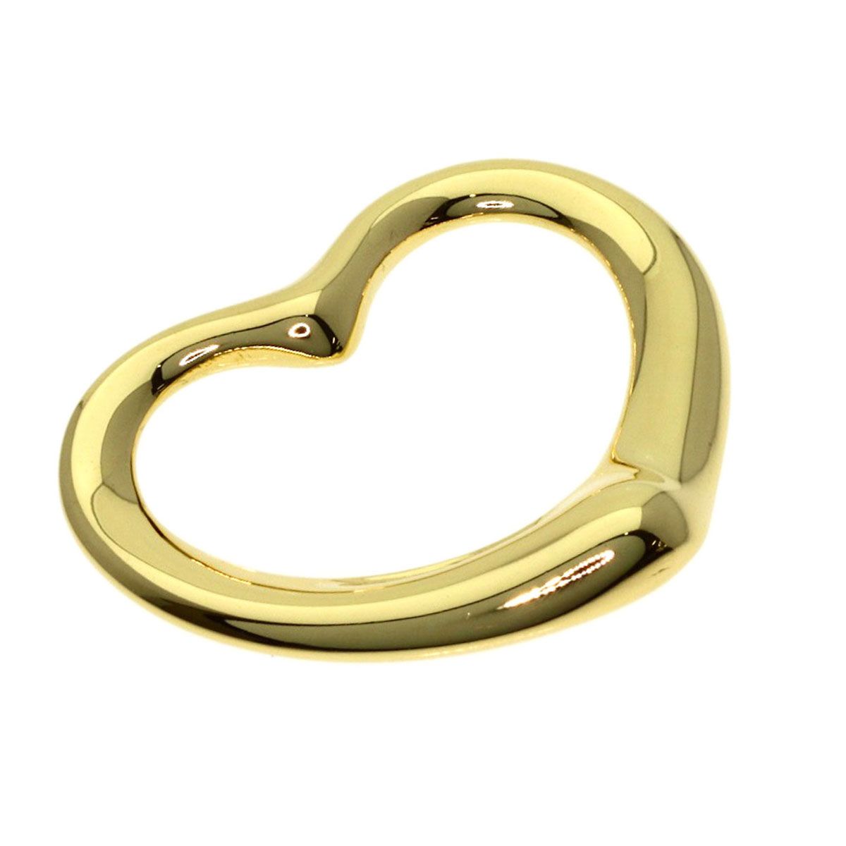 Tiffany & Co Open Heart Pendant Top 18k Yellow Gold