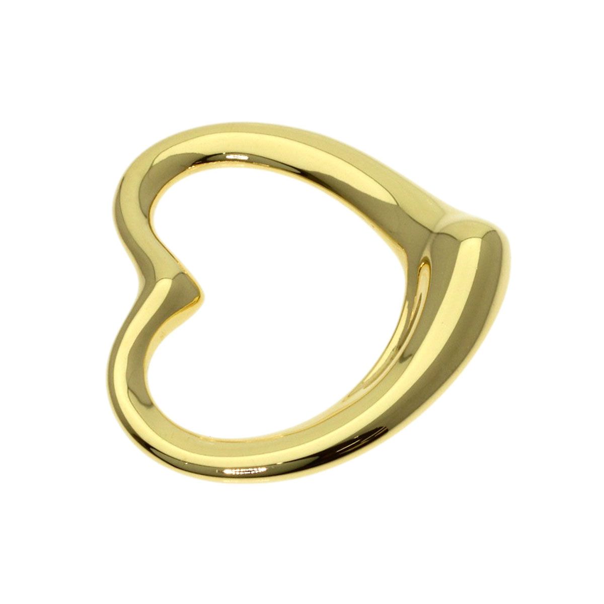 Tiffany & Co Open Heart Pendant Top 18k Yellow Gold — view 3