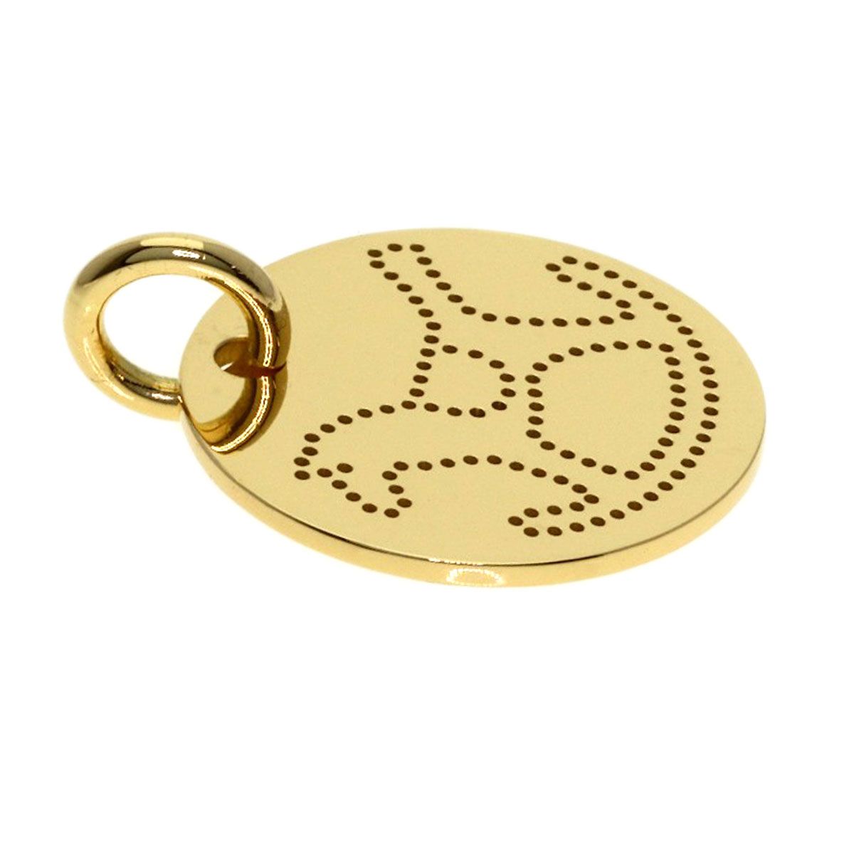 Hermes Dada Locking Horse Pendant Top 18k Yellow Gold — view 3