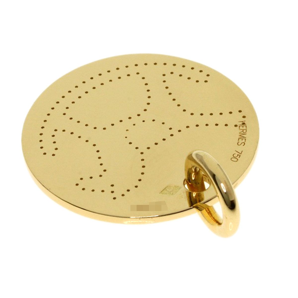 Hermes Dada Locking Horse Pendant Top 18k Yellow Gold — view 2