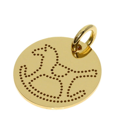 Hermes Dada Locking Horse Pendant Top 18k Yellow Gold