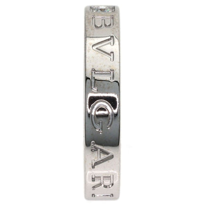 Bvlgari Double Logo Diamond Ring 18k White Gold — view 3