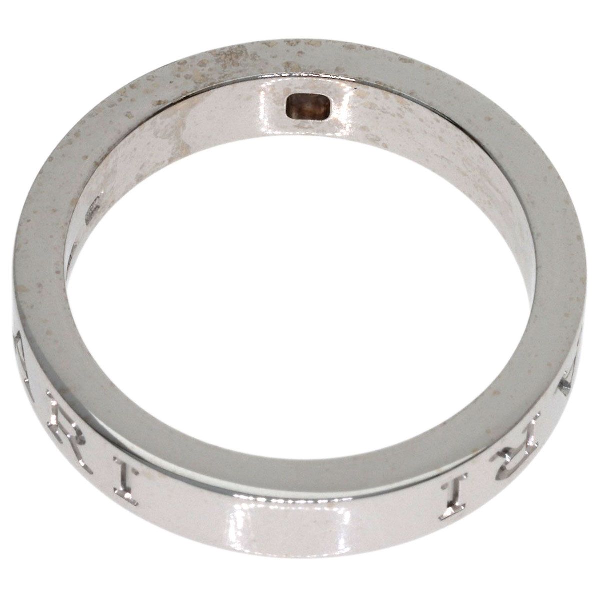 Bvlgari Double Logo Diamond Ring 18k White Gold — view 4