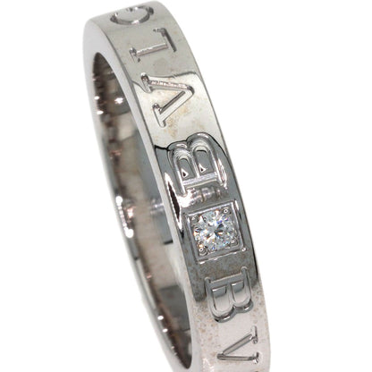 Bvlgari Double Logo Diamond Ring 18k White Gold — view 7