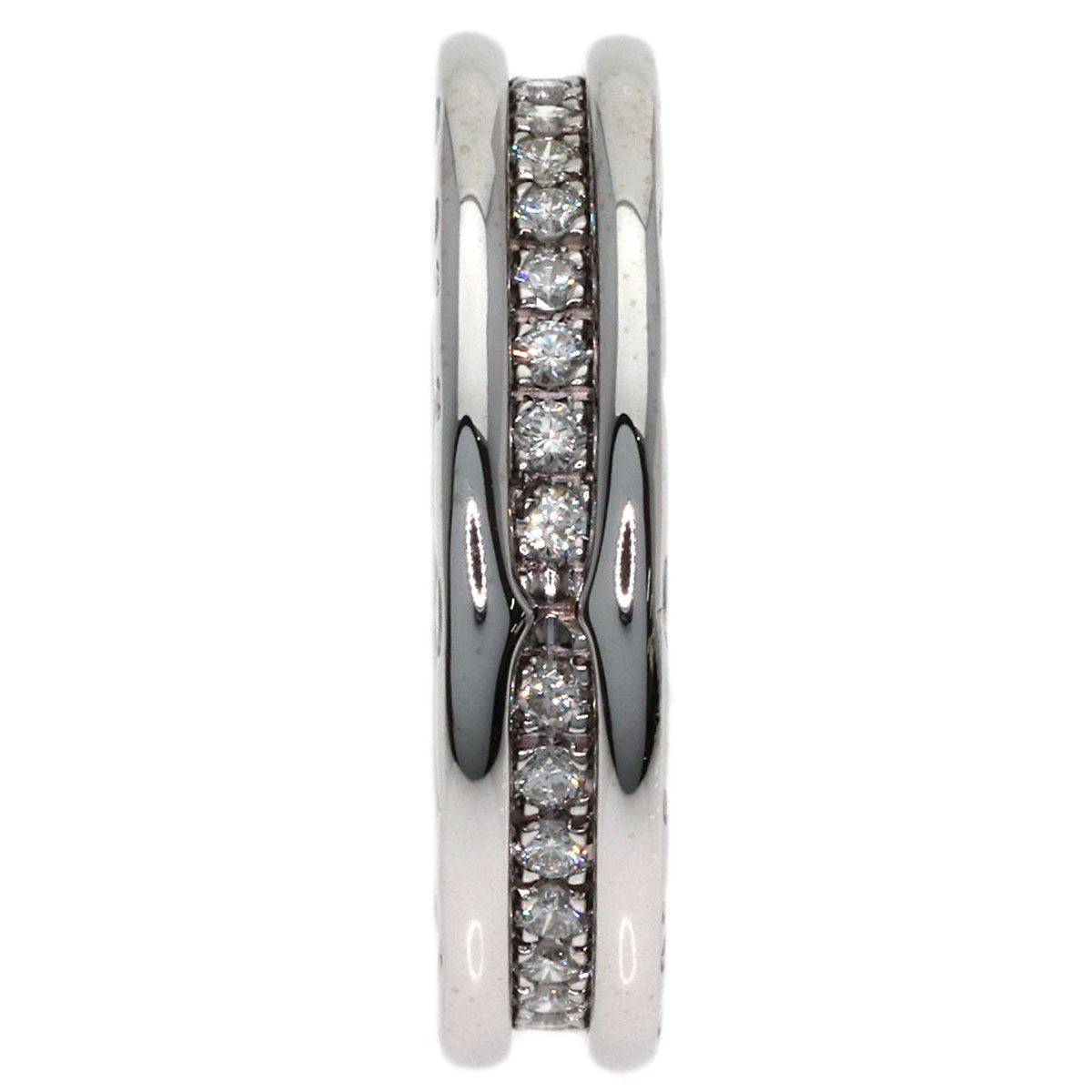 Bvlgari Band Diamond 51 Ring 18k White Gold — view 3