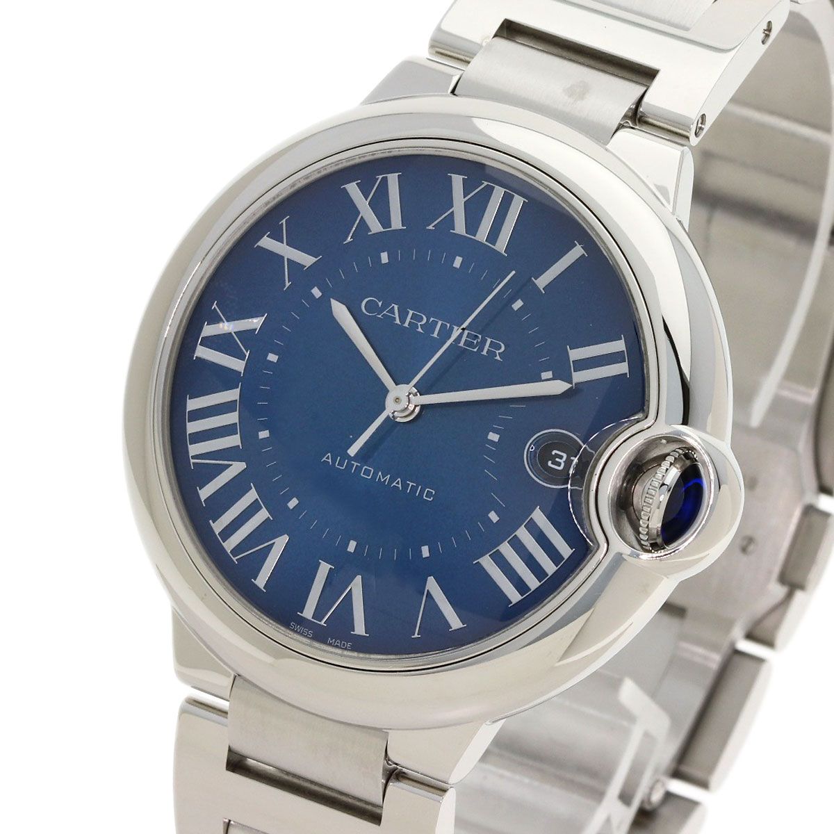 Cartier Baron Blue de 40 mm Watch SS — view 3