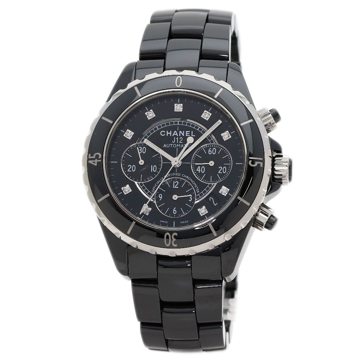Chanel Chronograph 41 mm Diamond Watch Ceramic