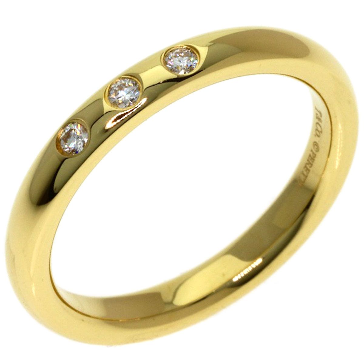 Tiffany & Co Stacking Band Diamond Ring 18k Yellow Gold — view 2