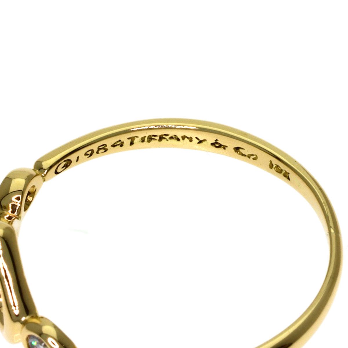 Tiffany & Co Open Heart Diamond Ring 18k Yellow Gold — view 6