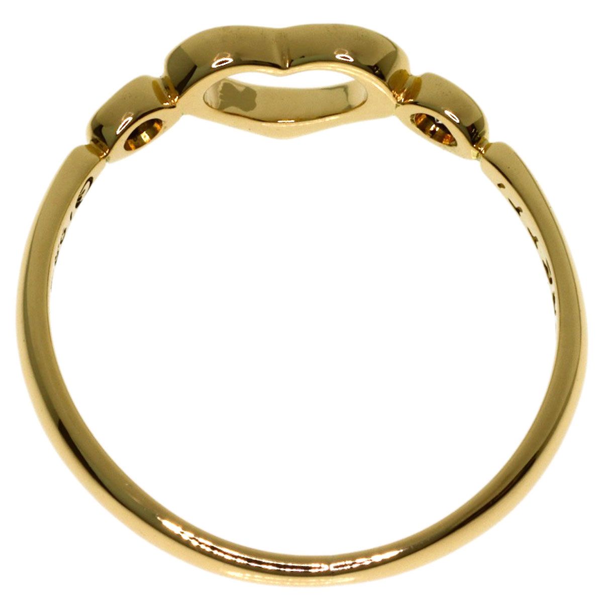 Tiffany & Co Open Heart Diamond Ring 18k Yellow Gold — view 4