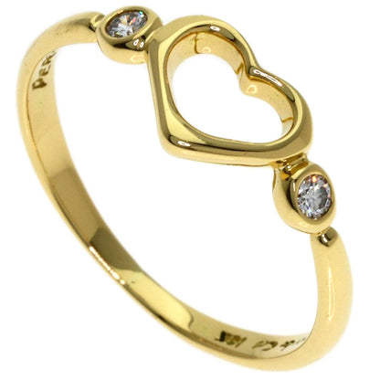 Tiffany & Co Open Heart Diamond Ring 18k Yellow Gold