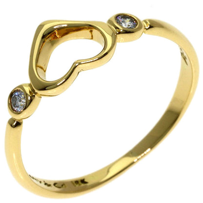 Tiffany & Co Open Heart Diamond Ring 18k Yellow Gold — view 2