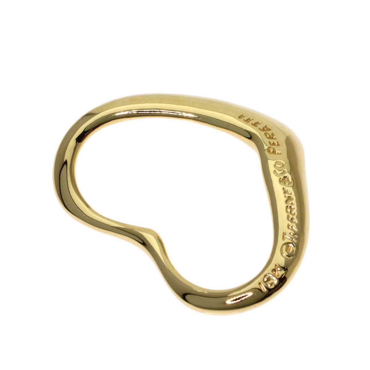 Tiffany & Co Open Heart Pendant Top 18k Yellow Gold — view 2