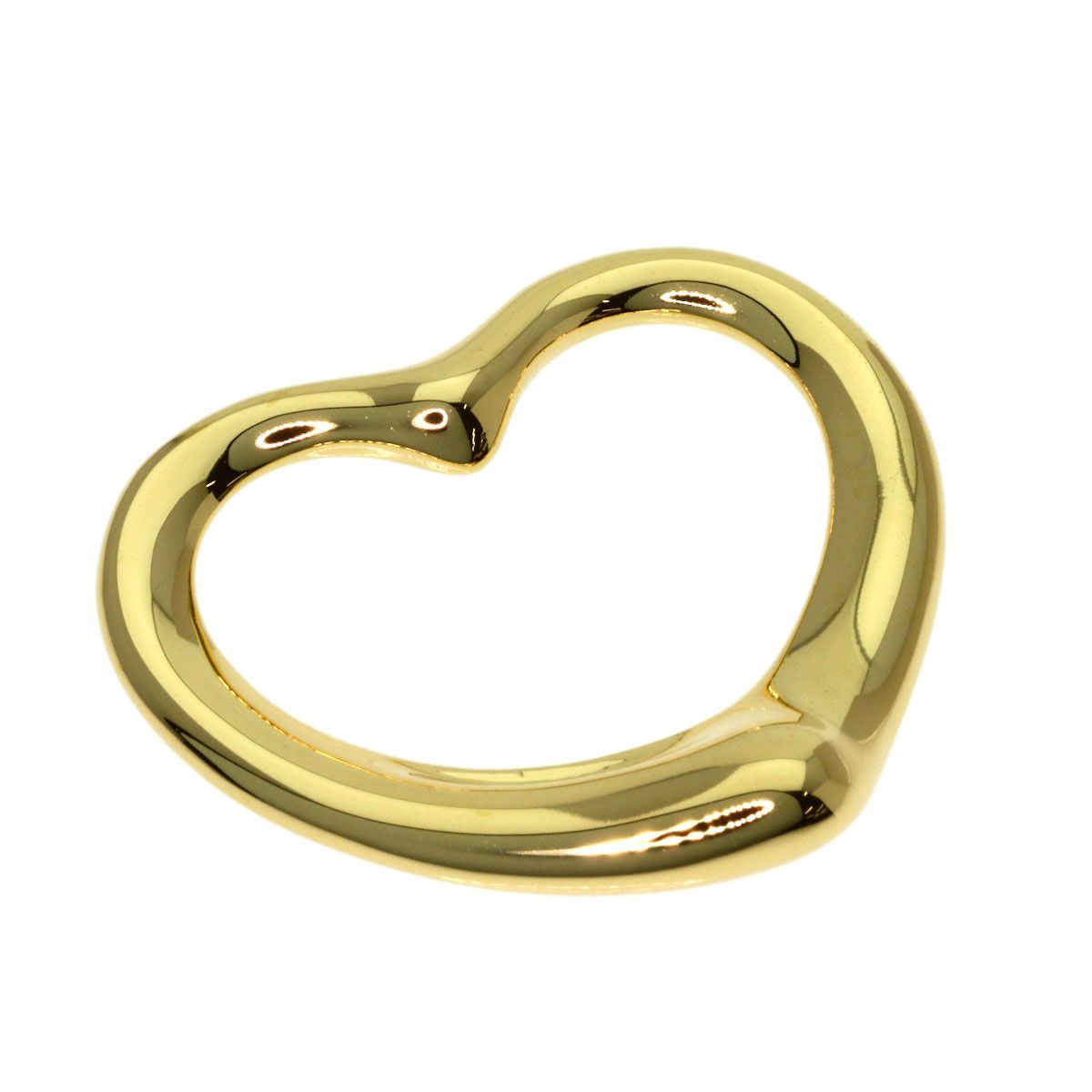 Tiffany & Co Open Heart Pendant Top 18k Yellow Gold