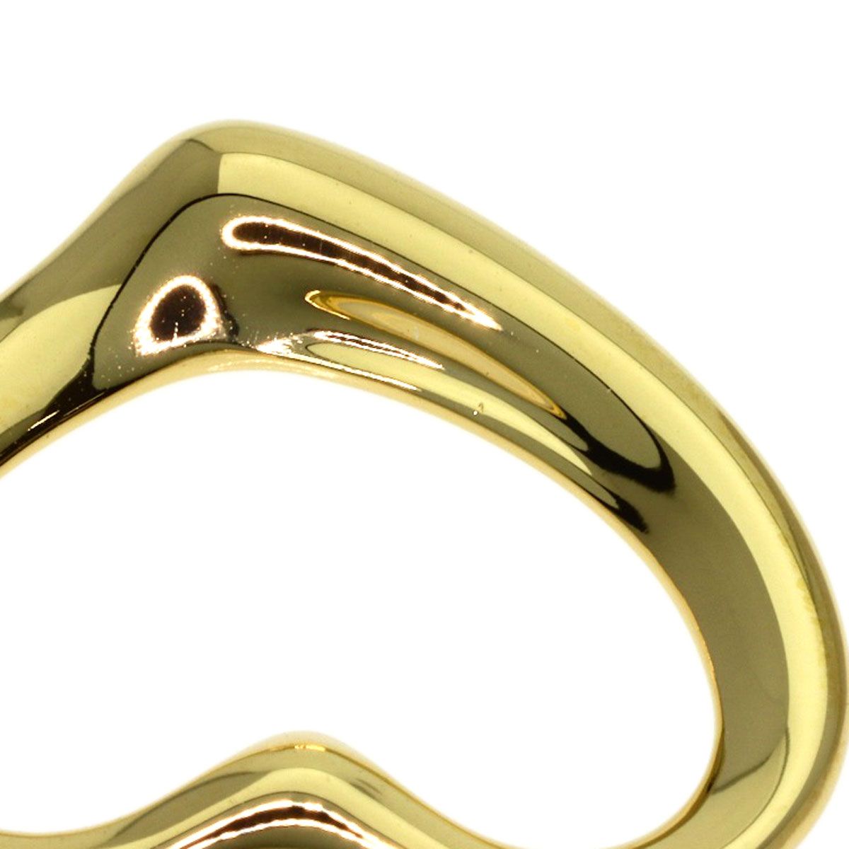 Tiffany & Co Open Heart Pendant Top 18k Yellow Gold — view 5