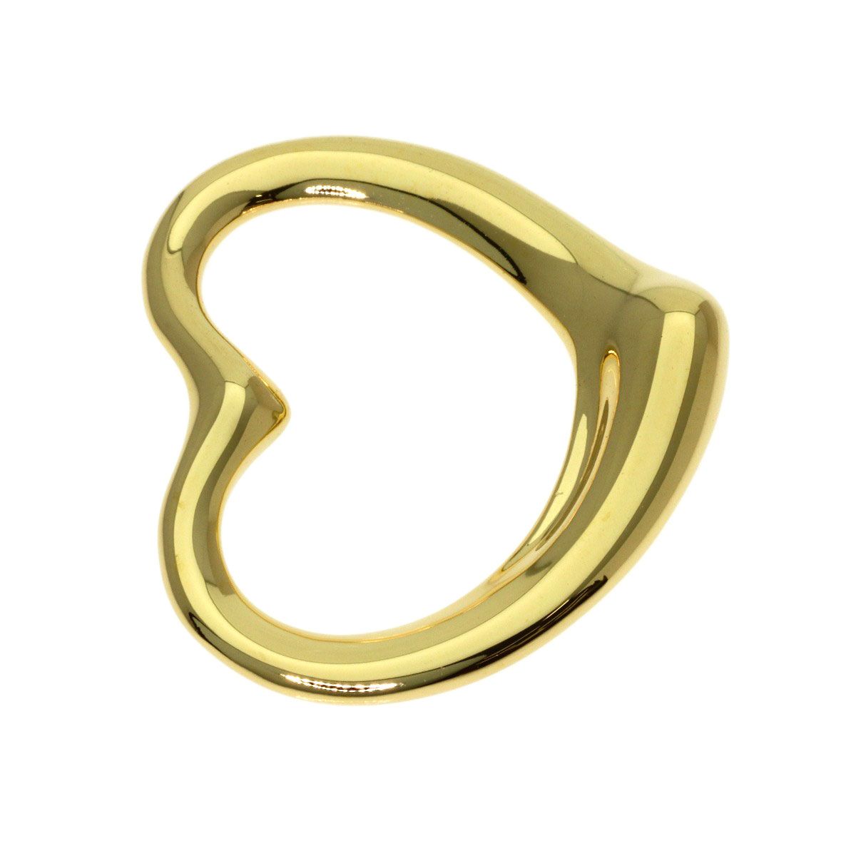 Tiffany & Co Open Heart Pendant Top 18k Yellow Gold — view 3