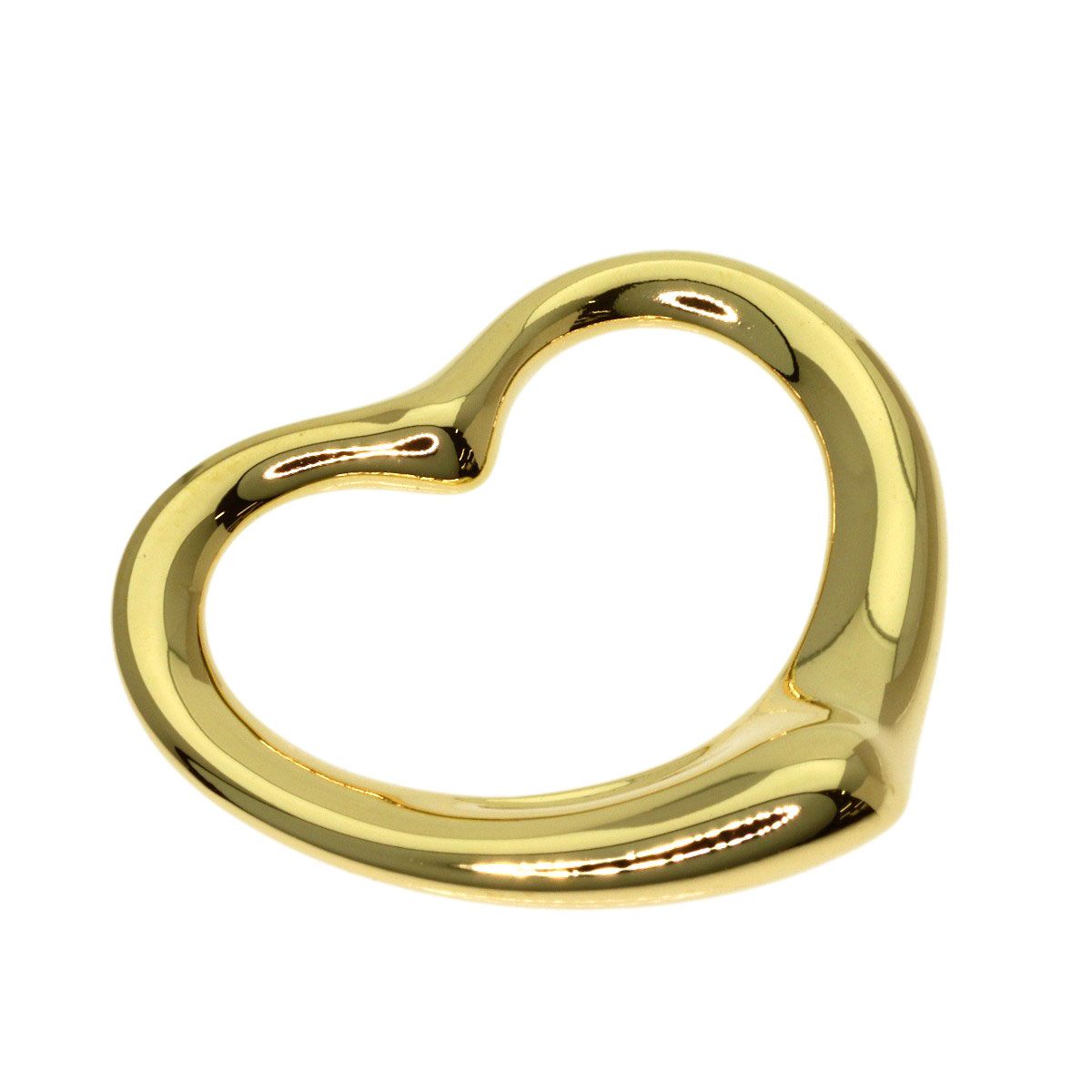 Tiffany & Co Open Heart Pendant Top 18k Yellow Gold