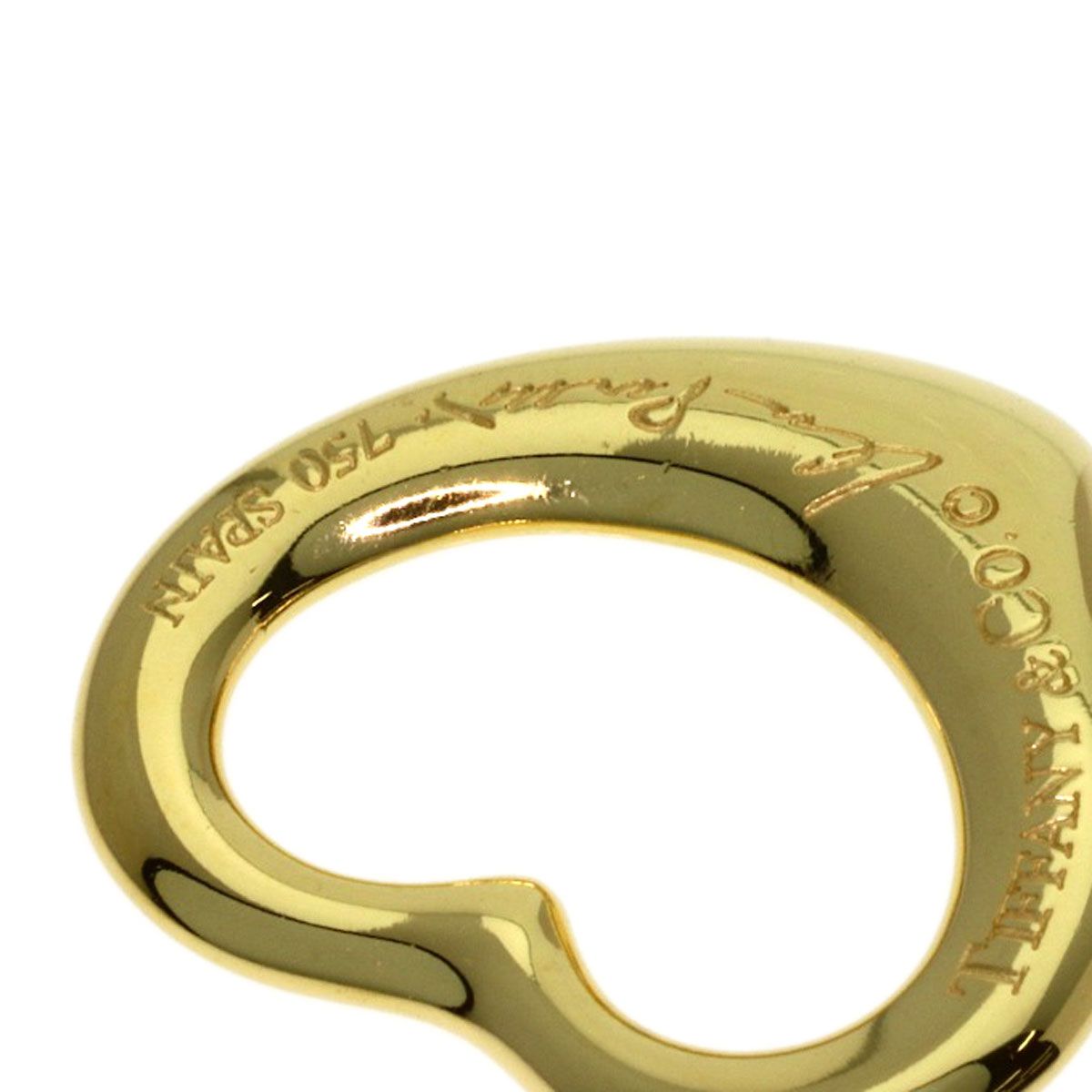 Tiffany & Co Open Heart Diamond Pendant Top 18k Yellow Gold — view 5