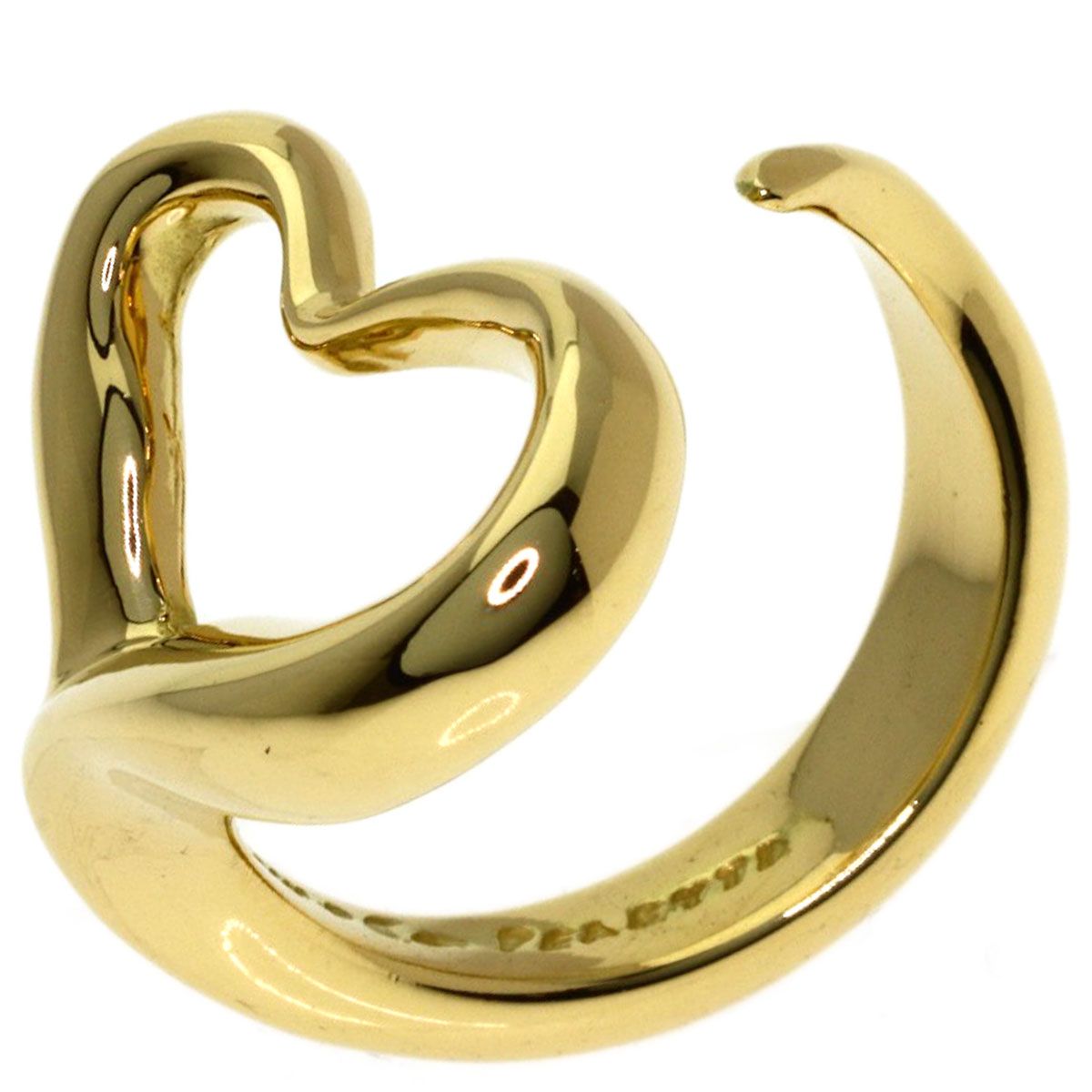 Tiffany & Co Open Heart Ring 18k Yellow Gold — view 2