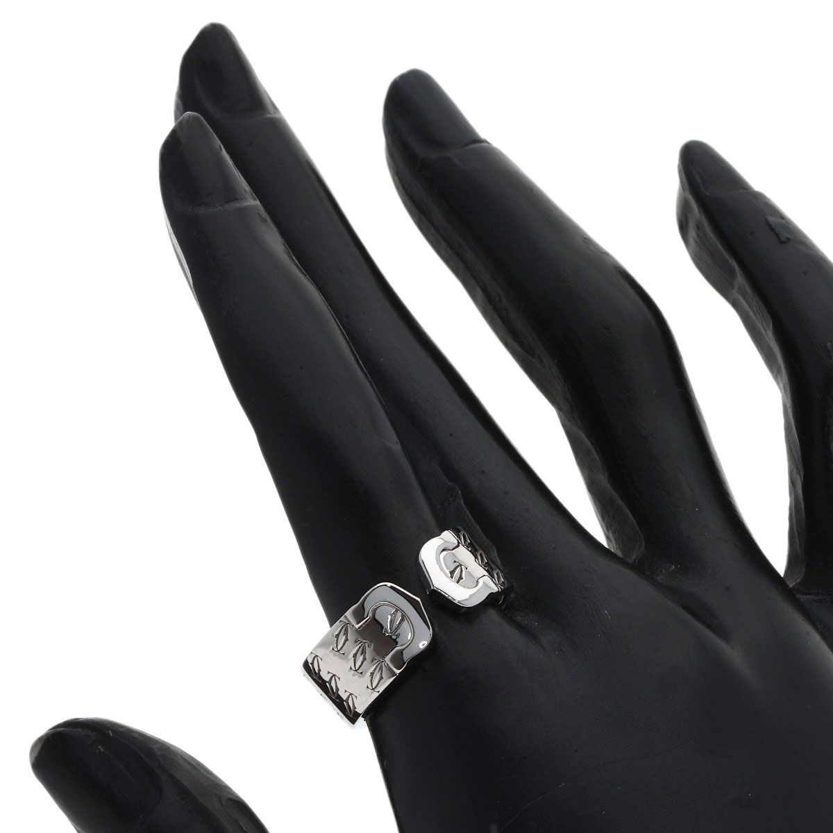 Cartier 2C Ring Christmas Limited 55 18k White Gold — view 7