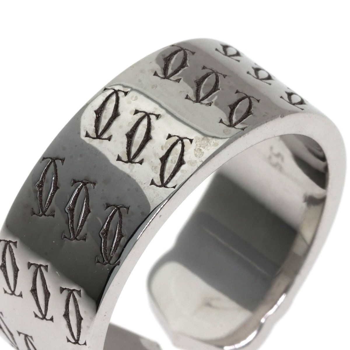 Cartier 2C Ring Christmas Limited 55 18k White Gold — view 9
