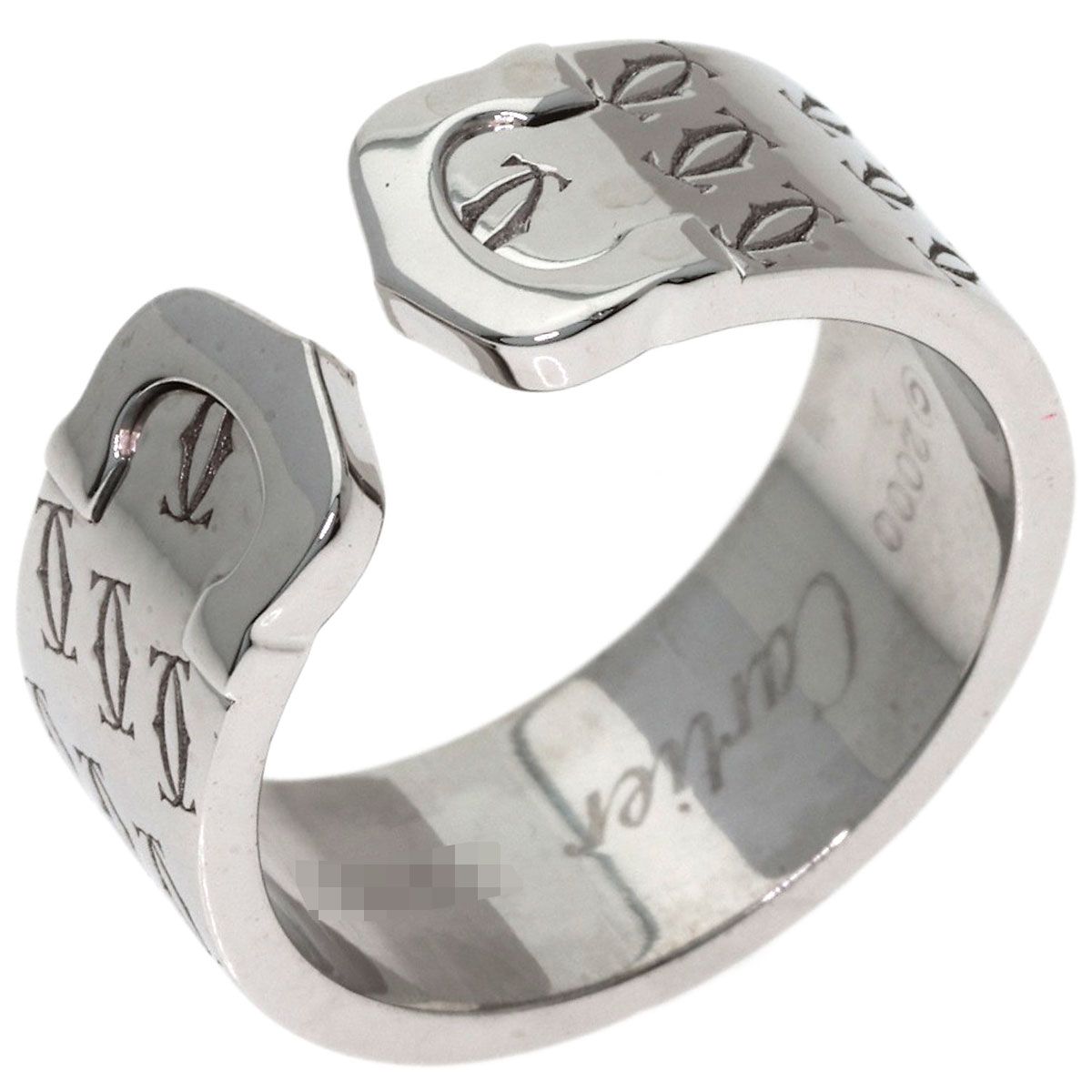 Cartier 2C Ring Christmas Limited 55 18k White Gold — view 2