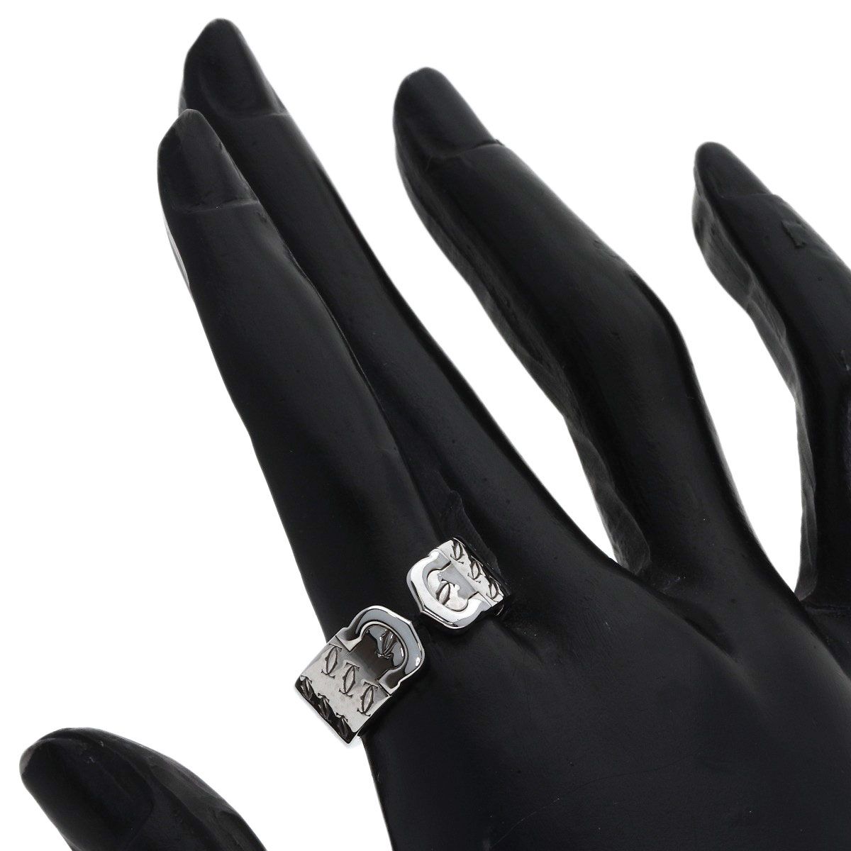 Cartier 2C Ring Christmas Limited 57 18k White Gold — view 7