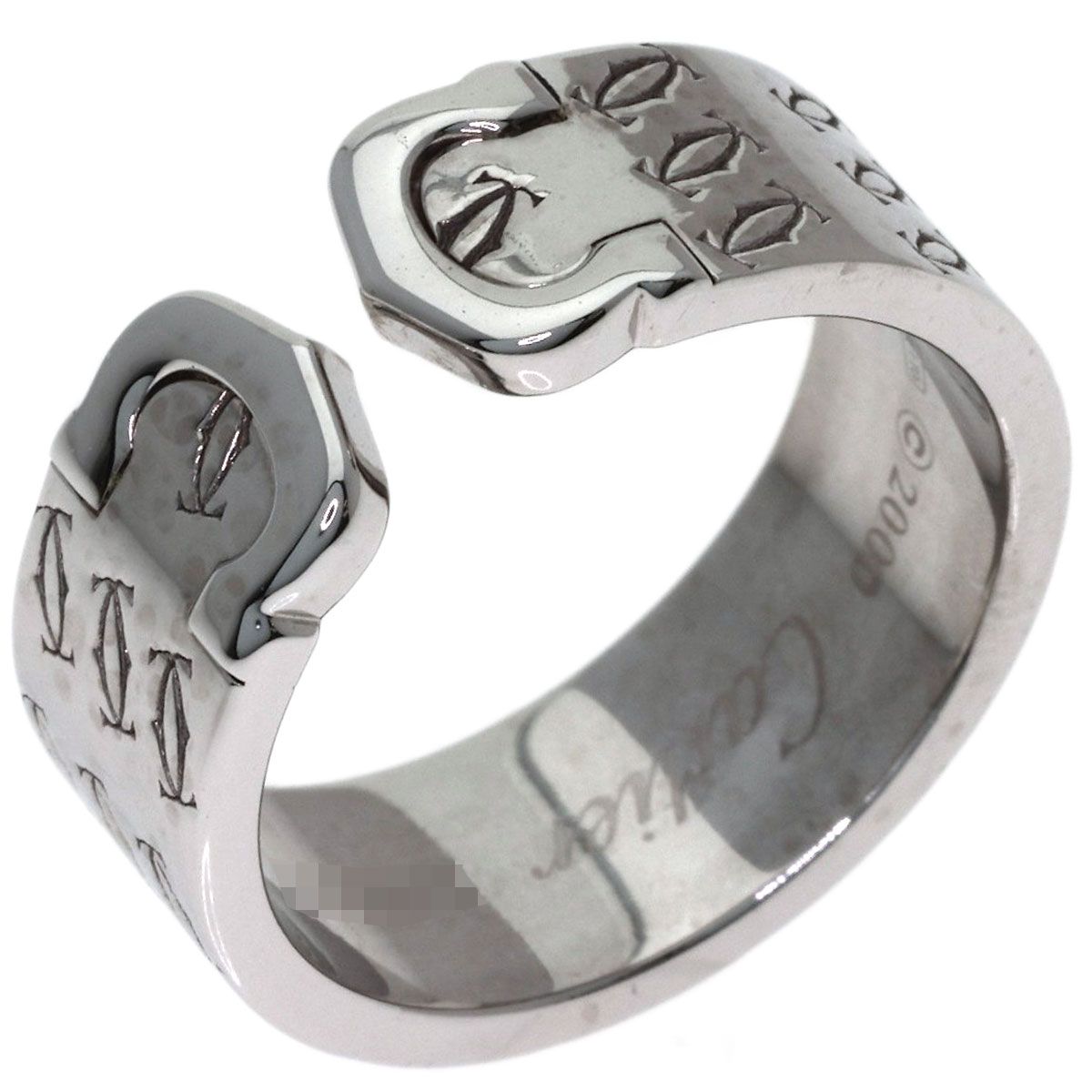 Cartier 2C Ring Christmas Limited 57 18k White Gold — view 2