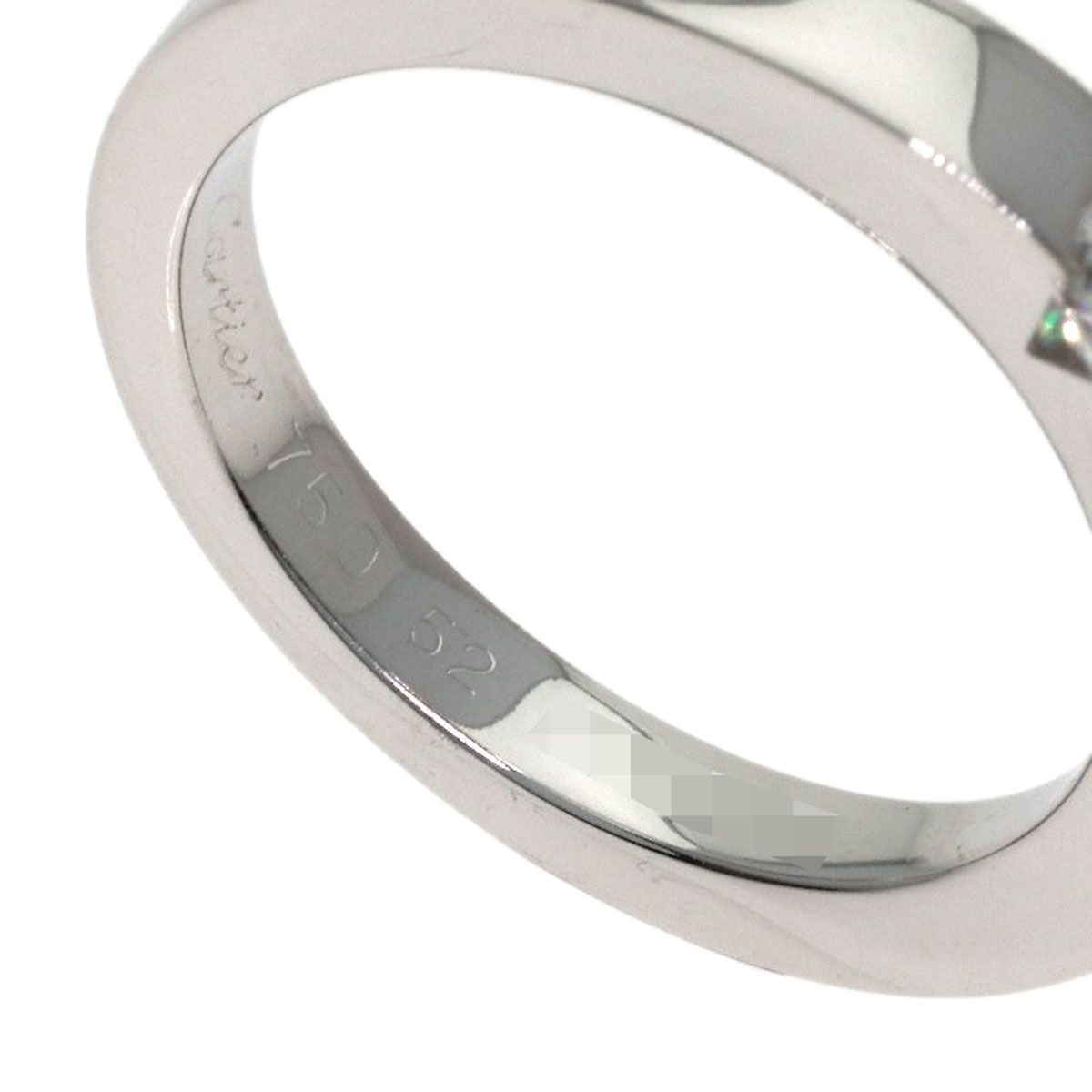 Cartier Date with Diamond 52 Ring 18k White Gold — view 6