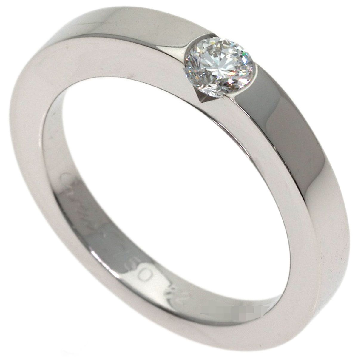 Cartier Date with Diamond 52 Ring 18k White Gold