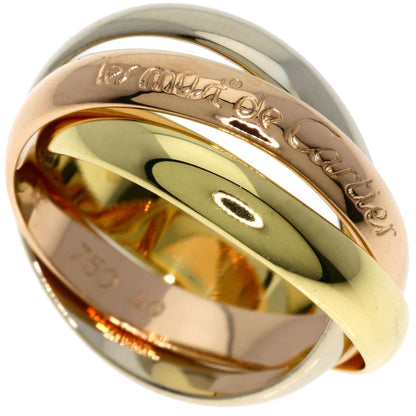 Cartier Trinity 50 Ring 18k Yellow Gold 18k Pink White