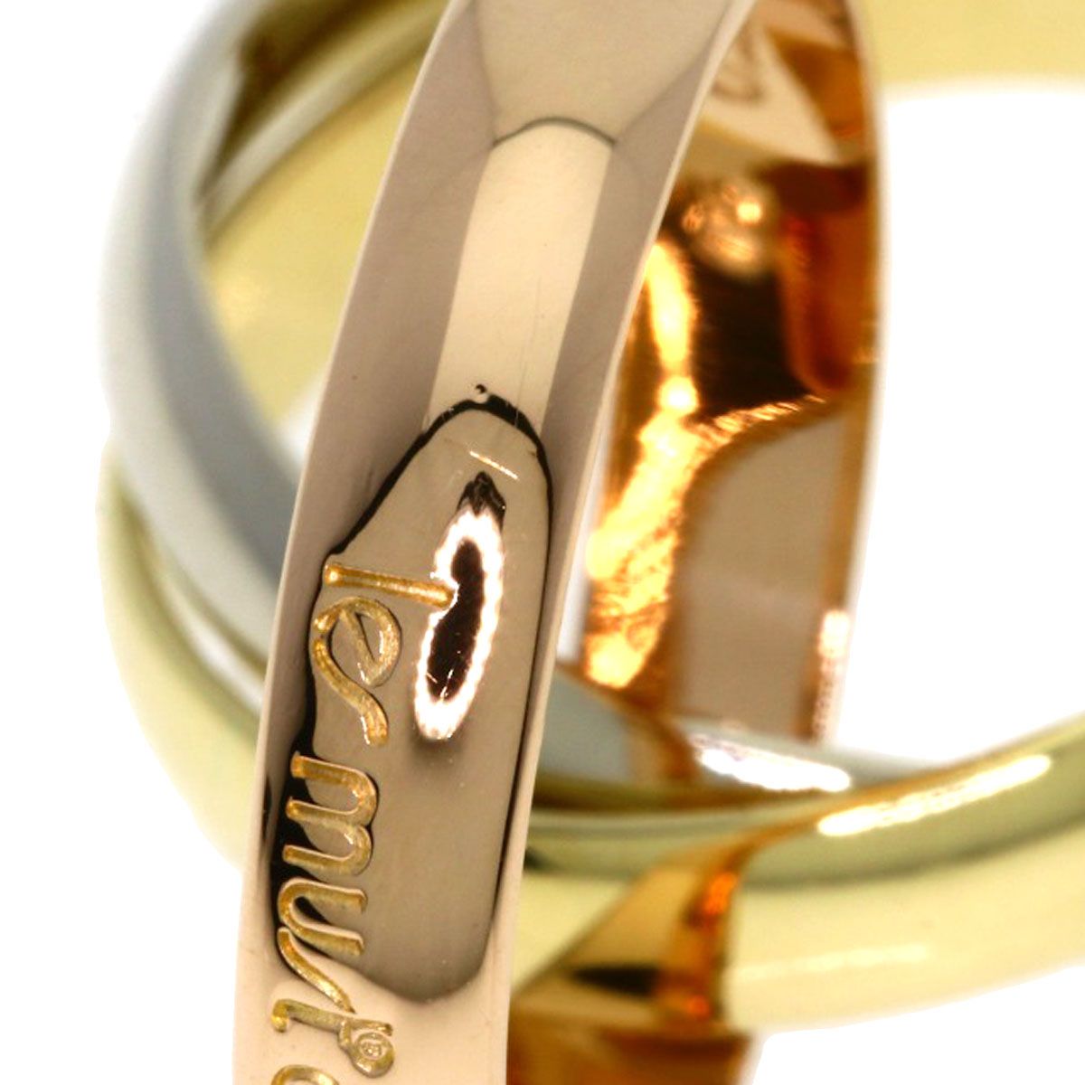 Cartier Trinity 50 Ring 18k Yellow Gold 18k Pink White — view 5