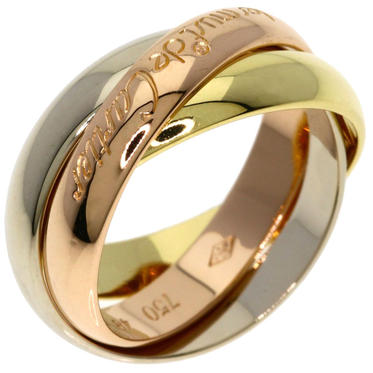 Cartier Trinity 48 Ring 18k Yellow Gold 18k Pink White — view 2