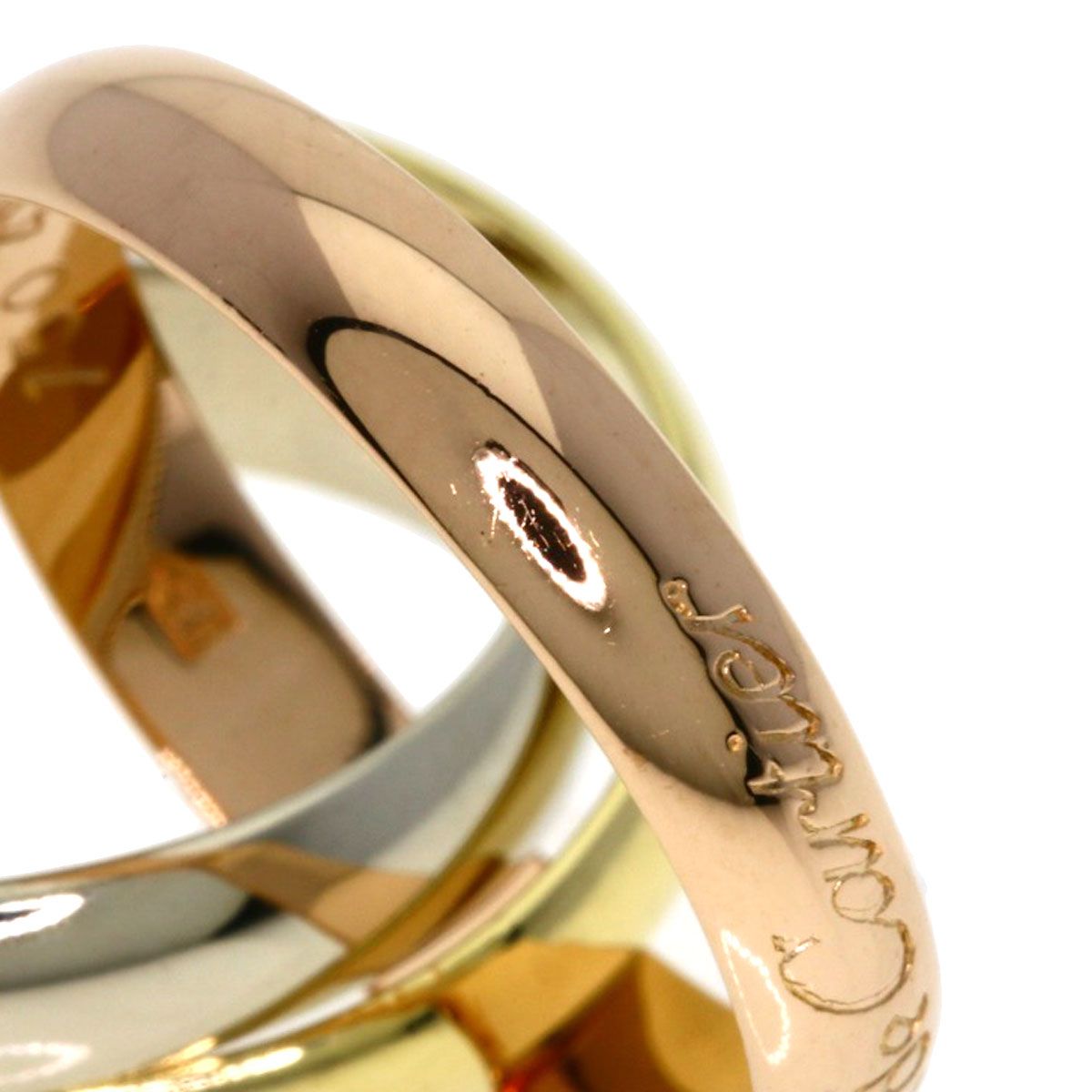 Cartier Trinity 49 Ring 18k Yellow Gold 18k Pink White — view 5