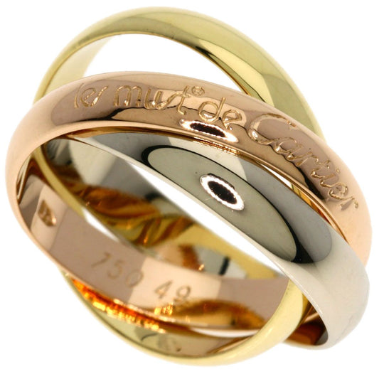 Cartier Trinity 49 Ring 18k Yellow Gold 18k Pink White